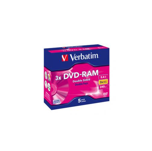 Scatola 5 Dvd Ram 3x 9 4gb 240min Cartuccia Removibile T4 43493 23942434931