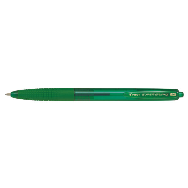 Penna Sfera Supergrip G a Scatto Verde Punta Media 1 00mm Pilot Confezione da 12 Pezzi