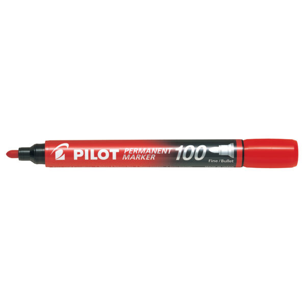 Marcatore Permanente 100 Rosso P Tonda 4 5mm Pilot Confezione da 12 Pezzi