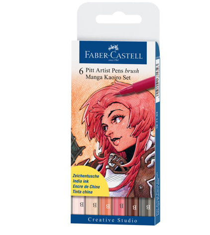 Artist Pen Faber Set Manga Kaoiro Pz 6 Faber Castell 167134 4005401671343