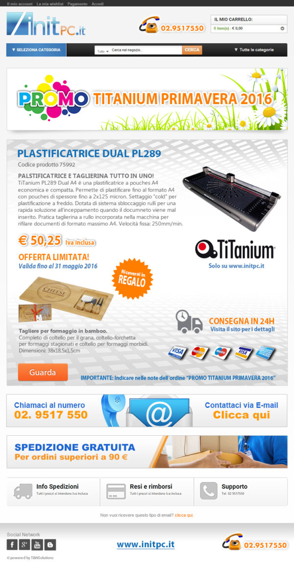 Plastificatrice Taglierina A4 Pl289 Dual Titanium