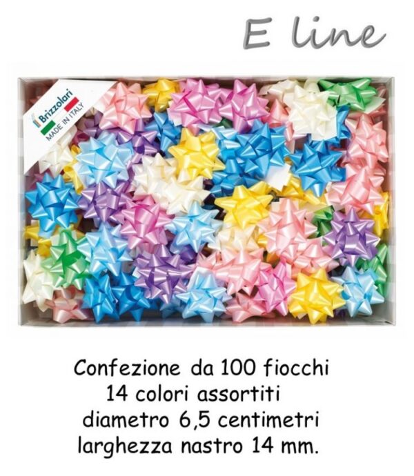 100 Stelle Nastro Liscio 6800 14mmx 6 5cm Colori Assortiti Primavera Brizzolari 64399 8031653019905