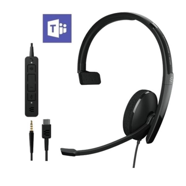 Adapt135t Ii Cuffia Mono Usbc Jack Epos Sennheiser 1000904 5714708007050