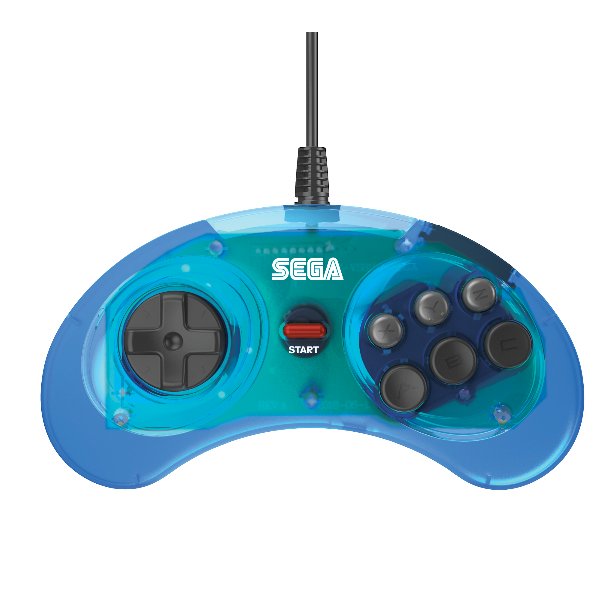 Retro Bit Sega Md Mini 6 B Usb Blue Koch Media 1035999 7350002937242