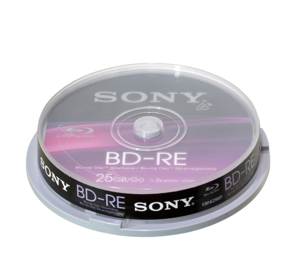 Blu Ray Disc Rw 10 Pezzi 25gb Sony Rme Retail Media 10bne25sp 4905524824346