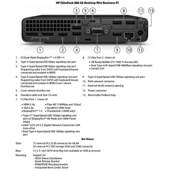 800 G6 Dm I5 10500 8 256 W10pro Wif Hp Inc 125m6et Abz 195161597060