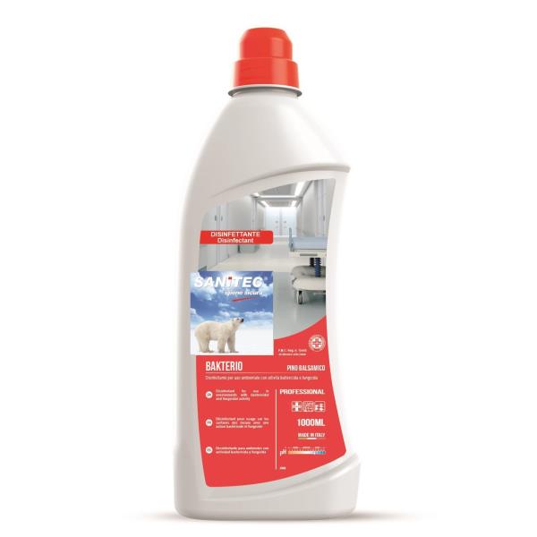 Detergente Disinfettante Bakterio 1lt Pino Sanitec 1540n S 8032680392719