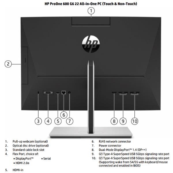 600 G6 21 5 Aio T I5 10500 8 256 Hp Inc 1d2h1ea Abz 195697686931