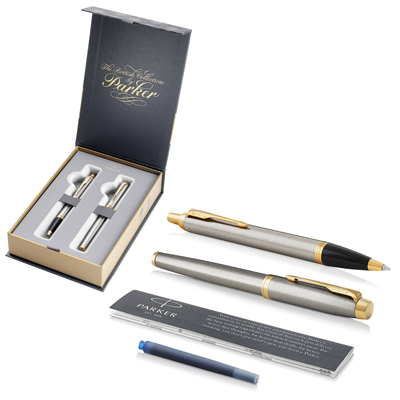 Gift Set Parker Im Brushed Metal Gt Stilo M Sfera Parker 2010766 3026980107666