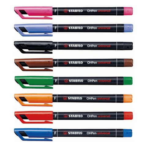 Stabilo oh-pen punta fine - 8 pz/8 col