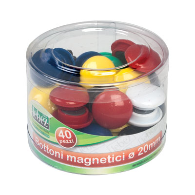 Magneti Calamitati D 20 Pz 40 Colori Assortiti Lebez 2140 8007509037362