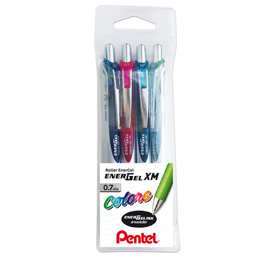 Astuccio 4 Colori Roller Scatto Energel Xm Click Pentel 22144 8006935221444