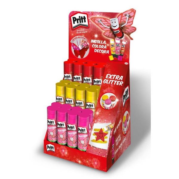 Display Glitter 24pz 8pz X3 Colori Pritt 2296123 8004630920419