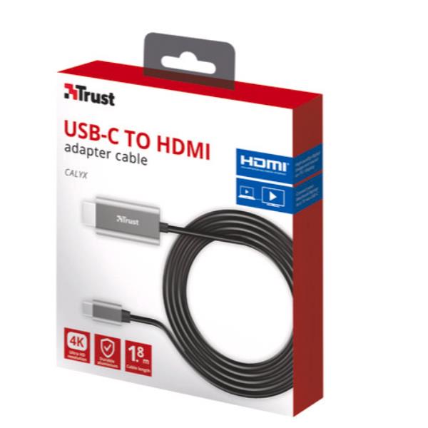 Calyx Usb C To Hdmi Cable Trust 23332 8713439233322