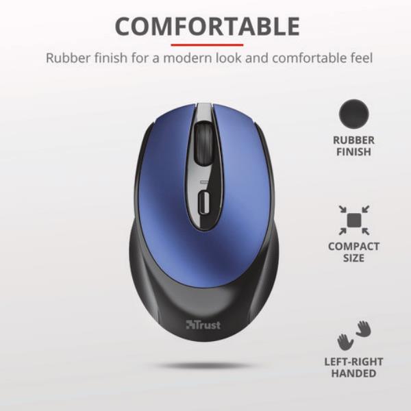 Zaya Wrl Rechargeable Mouse Blu Trust 24018trs 8713439240184