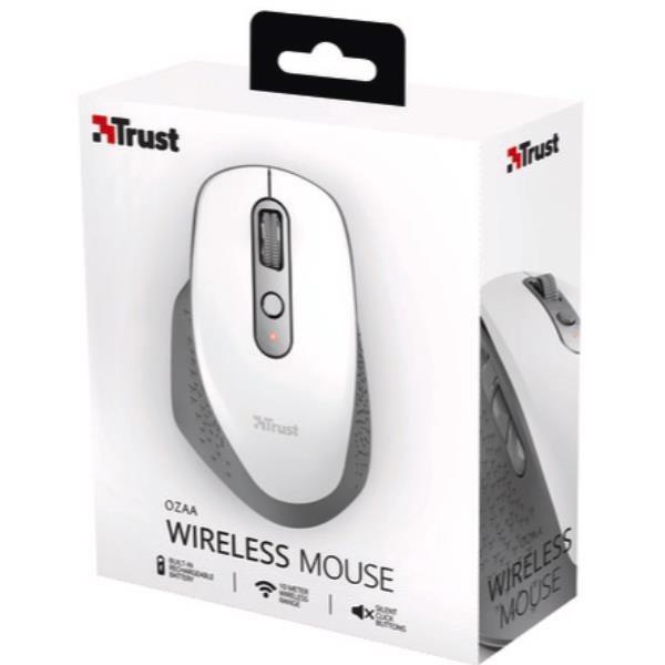 Ozaa Rechargeable Mouse White Trust 24035trs 8713439240351