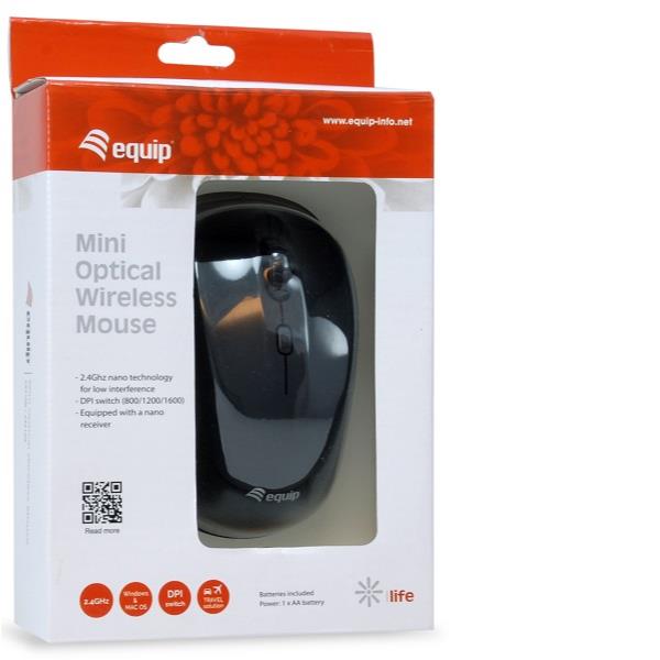 Mini Optical Wireless Mouse Black Conceptronic 245108 4015867223826