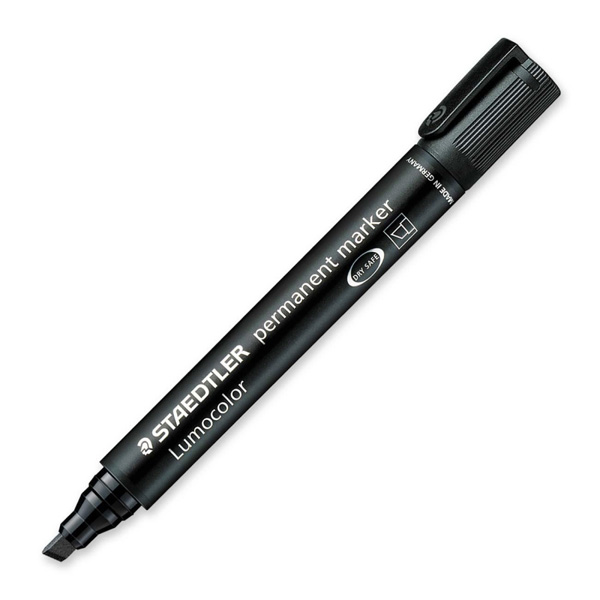 Marcatore Lumocolor Permanent 350 Nero P Scalpello Staedtler 3509 4007817321546