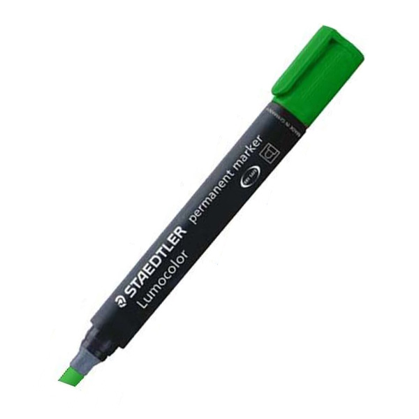 Marcatore Lumocolor Permanent 350 Verde P Scalpello Staedtler 3505 4007817321515