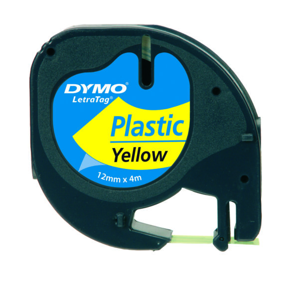 Nastro in Plastica Dymo Letratag 12mmx4m Giallo 912020 S0721620 71701913326