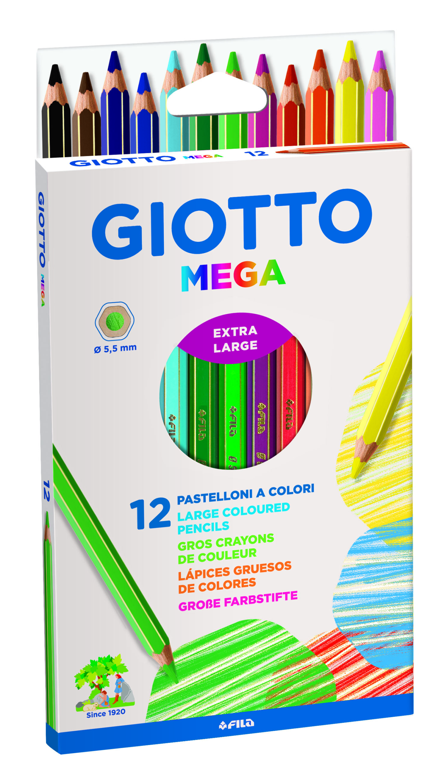 Astuccio 12 Pastelli Giotto Mega 225600 8000825225109