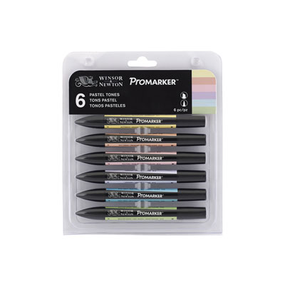 Marker W N Promarker Colori Pastello Set da 6 Pz Winsor Newton 290028 0884955043271