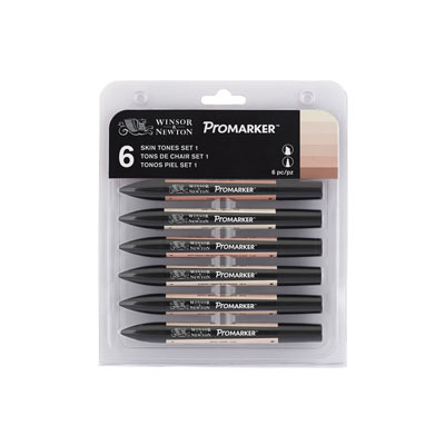 Marker W N Promarker Colori Tinta Carne Set da 6 Pz Winsor Newton 290029 0884955043288