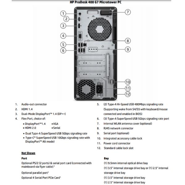 Hp 400g7 Mt I7 10700 16 512 W10p Hp Inc 293u2ea Abz