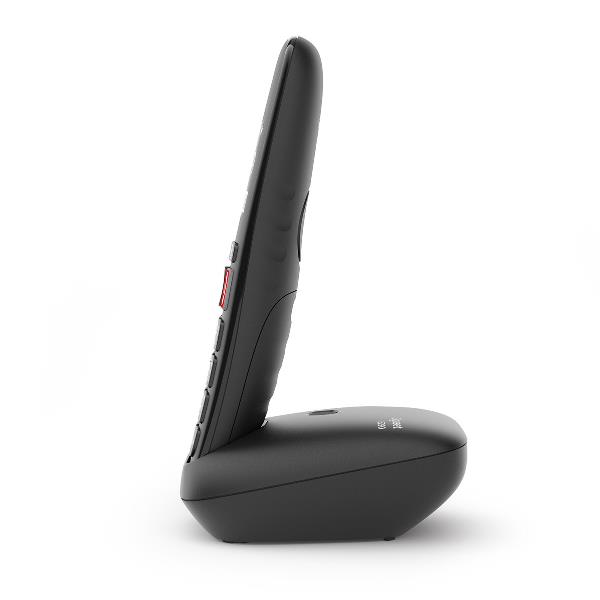 GIGASET - Cordless DECT GAP con vivavoce e tasti grandi - Nero - E290 Black