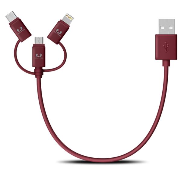 Usb Combo Fabriq Cable 0 2m Red Fresh 39 N Rebel 2uclm020rr 8718734658436