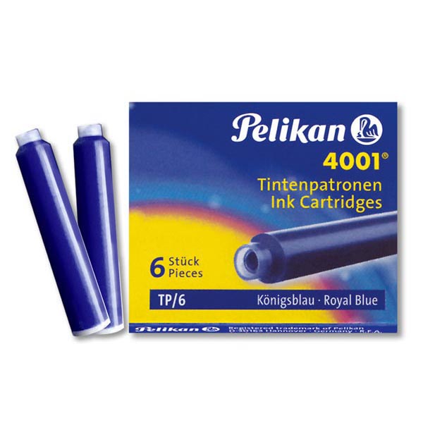 Cartucce stilo Pelikan 4001 tp/6 blu