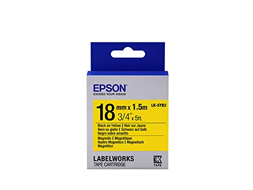 Tape Lk 5yb2 Magnetic Blk Ye Epson Labelworks Supplies S6 C53s655017 8715946619590