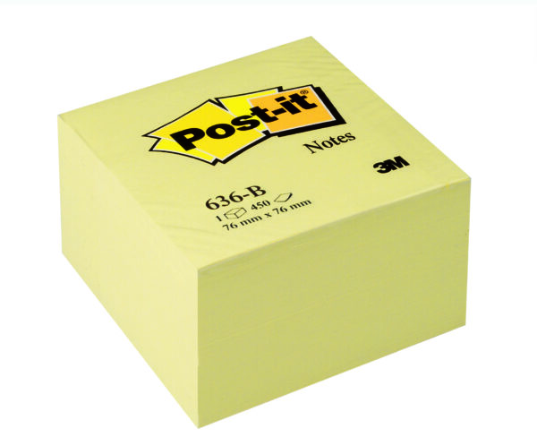 Blocco Cubo 450fg Post It Giallo Canary 76x76mm 636 B 7100172238 3134375231626