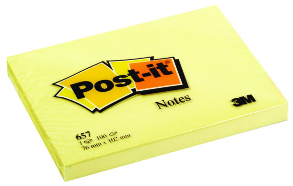 Blocco 100fg Post It Giallo Canary 76x102mm 657 7100172751 3134375014205