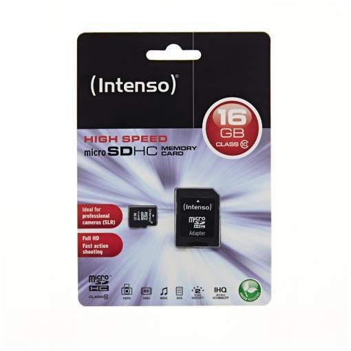 Micro Sd Card 16gb con Adattatore Intenso 3413470 4034303016136