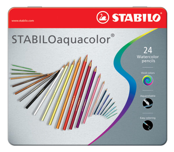 Astuccio Metallo 24 Pastelli Stabilo Aquacolor 1624 1624 5 4006381146494