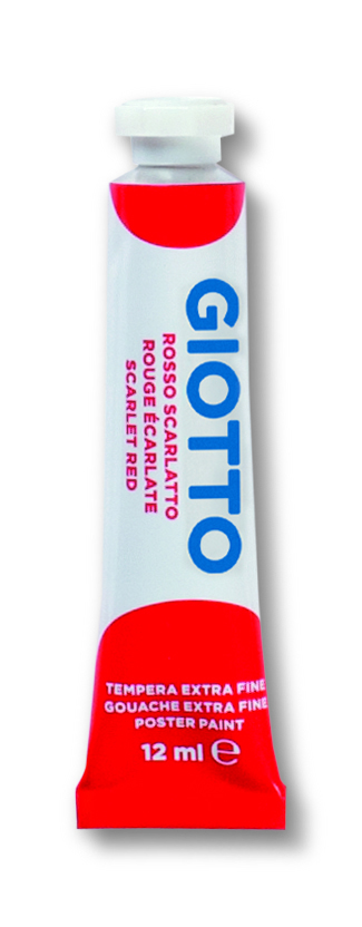 Tempera Giotto Tubo 4 12ml Rosso Scarlatto 08 35200800 8000825320088