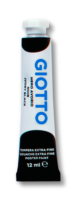 Tempera Giotto Tubo 4 12ml Nero 24 35202400 8000825320248