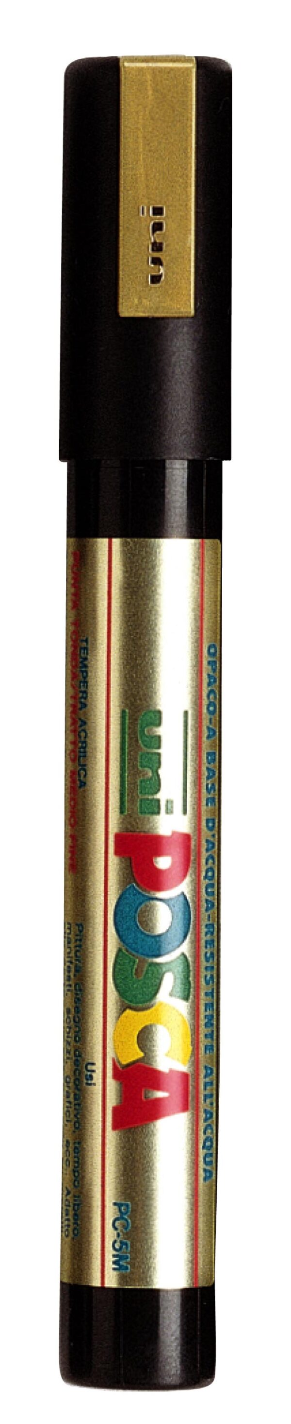 Marcatore Uni Posca Pc5m P Media 1 8 2 5mm Oro Uni Mitsubishi M Pc5m Oro 4902778916261