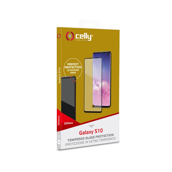 3d Glass Galaxy S10 Black Celly 3dglass890bk 8021735748441