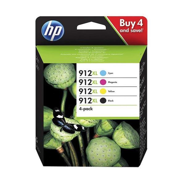 Hp 912xl High Yield C M Y K 4 Pack Hp Inc 3yp34ae 301 193424057146