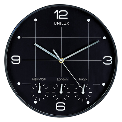 Orologio da Parete On Time Diametro Cm 30 5 Nero Unilux 400094567 3595560025114