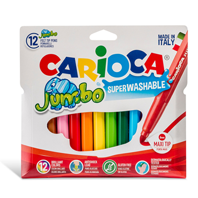 Pennarelli Carioca Top Jumbo 12 Lavabile Carioca 40565 8003511410100