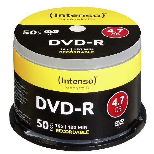 Dvd R 4 7gb 16x Spindle 50pz Intenso 4101155 4034303004355