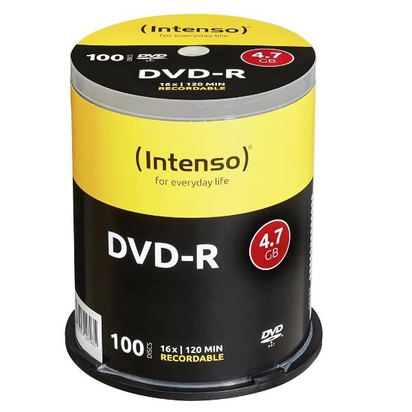 Dvd R 4 7gb 16x Slim Case 100pz Intenso 4101156 4034303007035