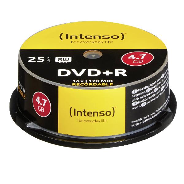 Dvd R 4 7gb 16x Spindle 25pz Intenso 4111154 4034303004478