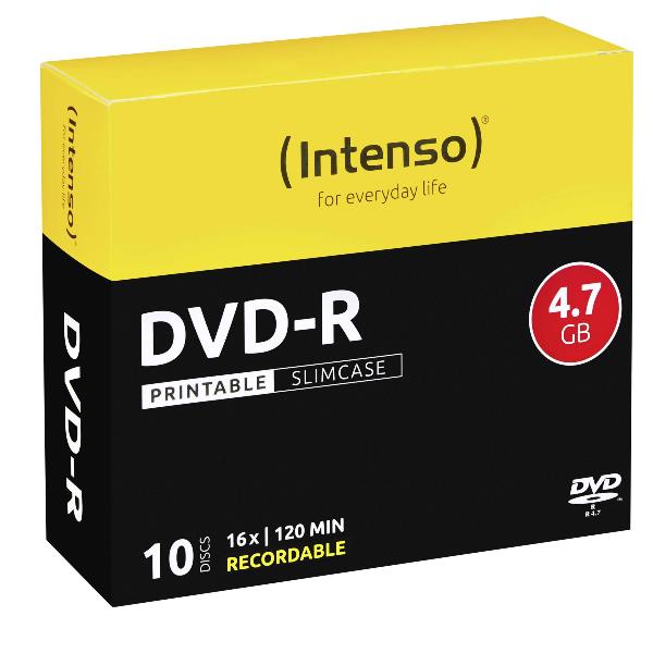 Dvd R 4 7gb 16x Slim Case 10pz Intenso 4111652 4034303005222