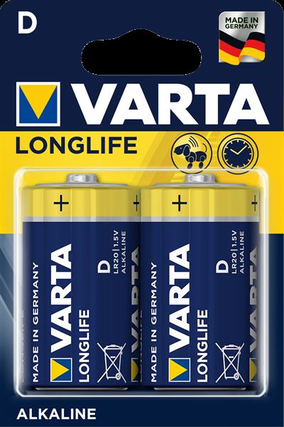 Longlife D Torcia Alcalina Varta 4120101412 4008496525348