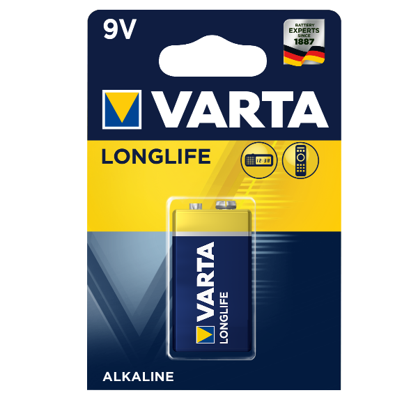 Longlife 9v Alcalina Varta 4122101411 4008496525423