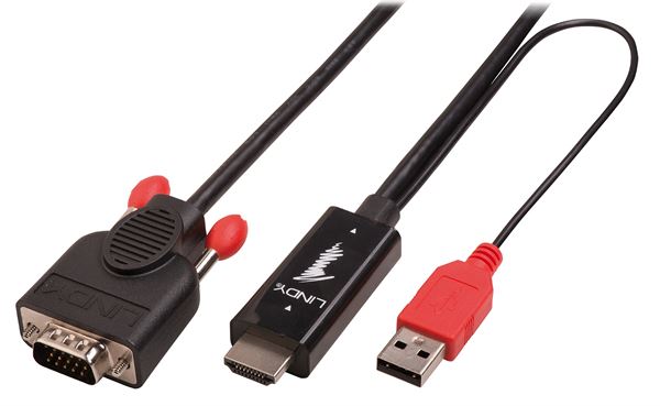 Cavo Adattatore Hdmi a Vga 1m Lindy 41455 4002888414555